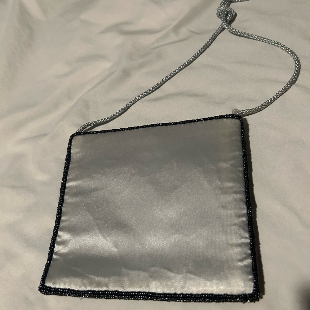 Valerie Stevens Black and Cream Beaded Mini Bag - Picture 4 of 8